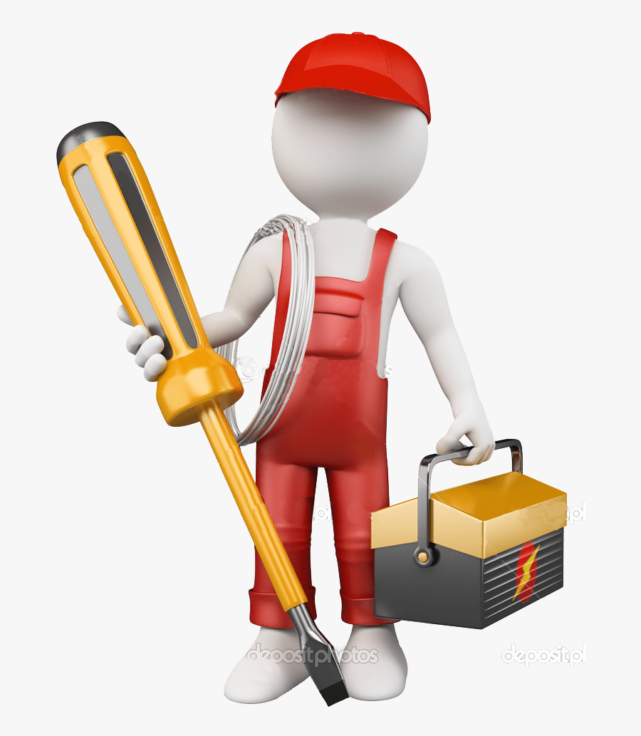 3d Man Electrician - Electricidad Instalaciones, Transparent Clipart