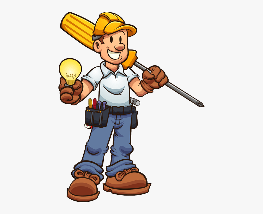 Electrician Electrician Ready To Fix In Greeley, Co - Cartoon Electrician, Transparent Clipart