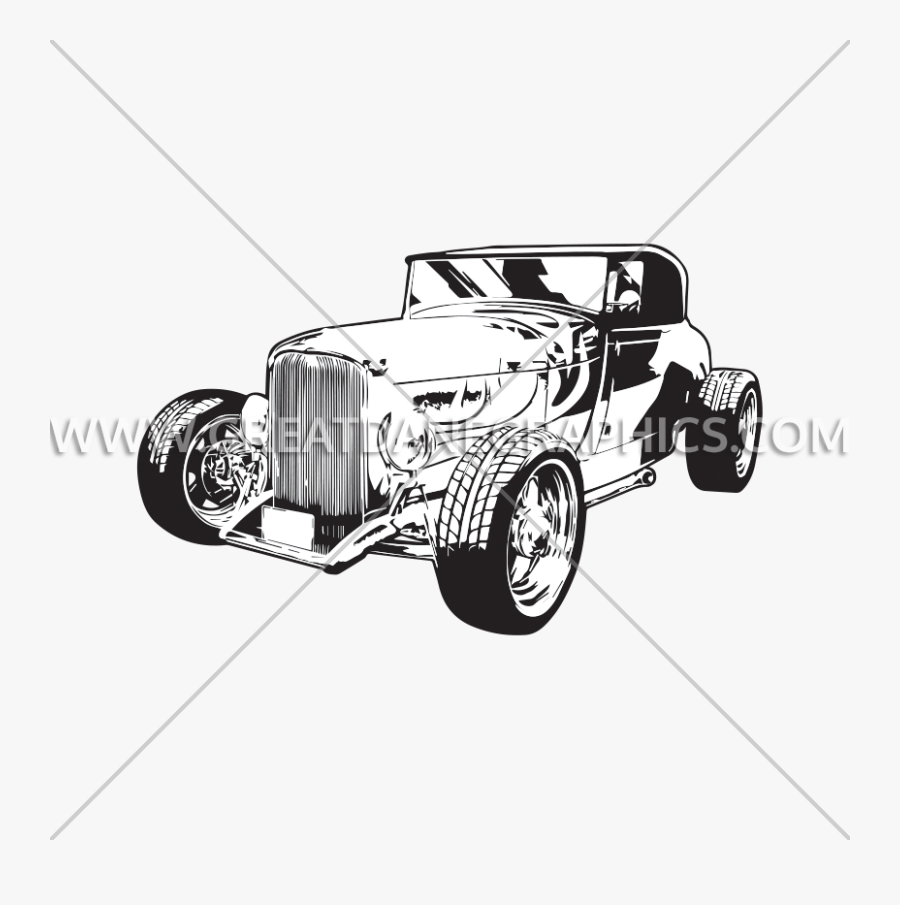 Hot Rod Flames Png - Antique Car, Transparent Clipart