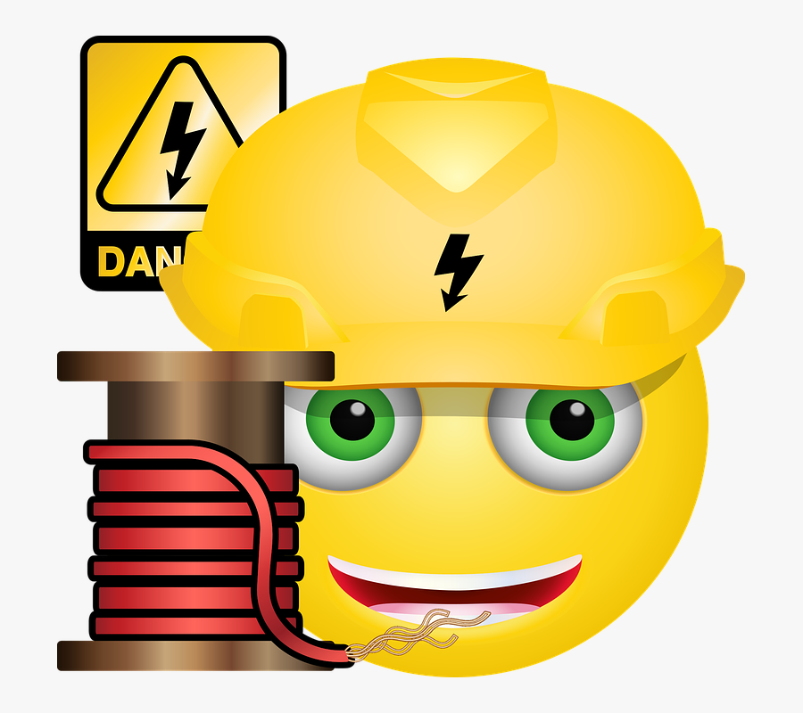 Electrician Smiley Emoji Emoticon - Electrician, Transparent Clipart