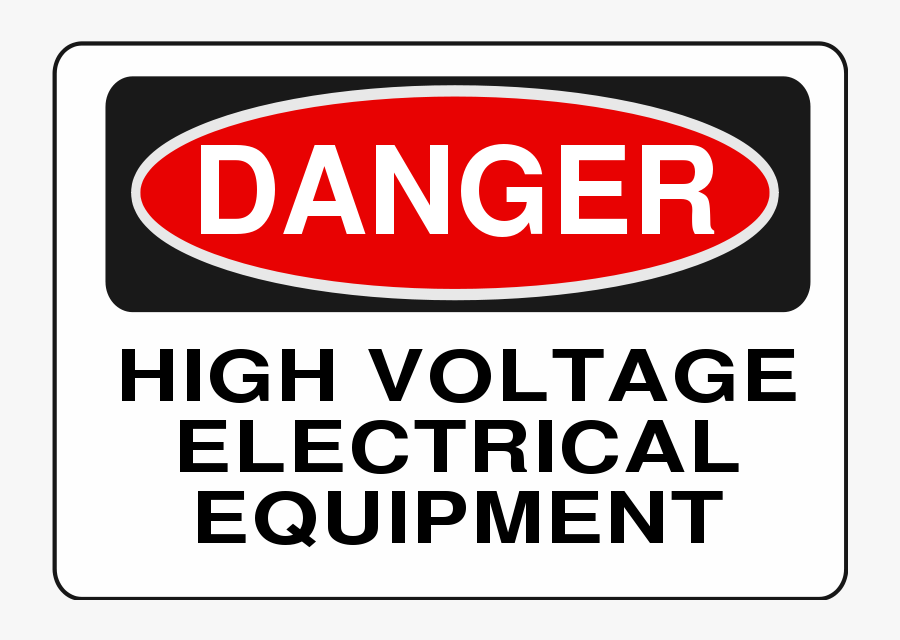 High Voltage Electrical Equipment - Warning Do Not Open, Transparent Clipart