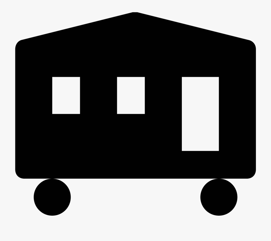 Camper Clipart Trailer House - Mobile Home Park Icon, Transparent Clipart