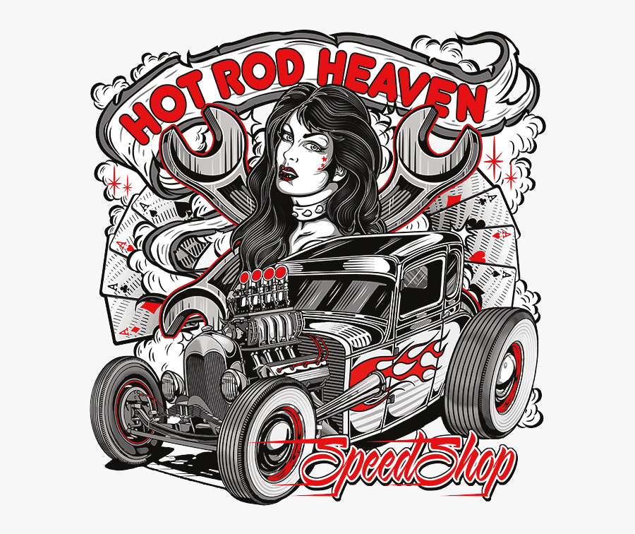 Hot Rod Heaven Speed Shop - Illustration Hot Rod, Transparent Clipart
