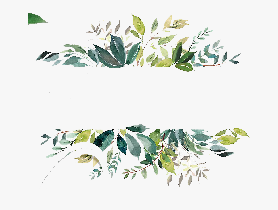 Free Watercolor Leaves Banner - Watercolor Leaf Border Png, Transparent Clipart