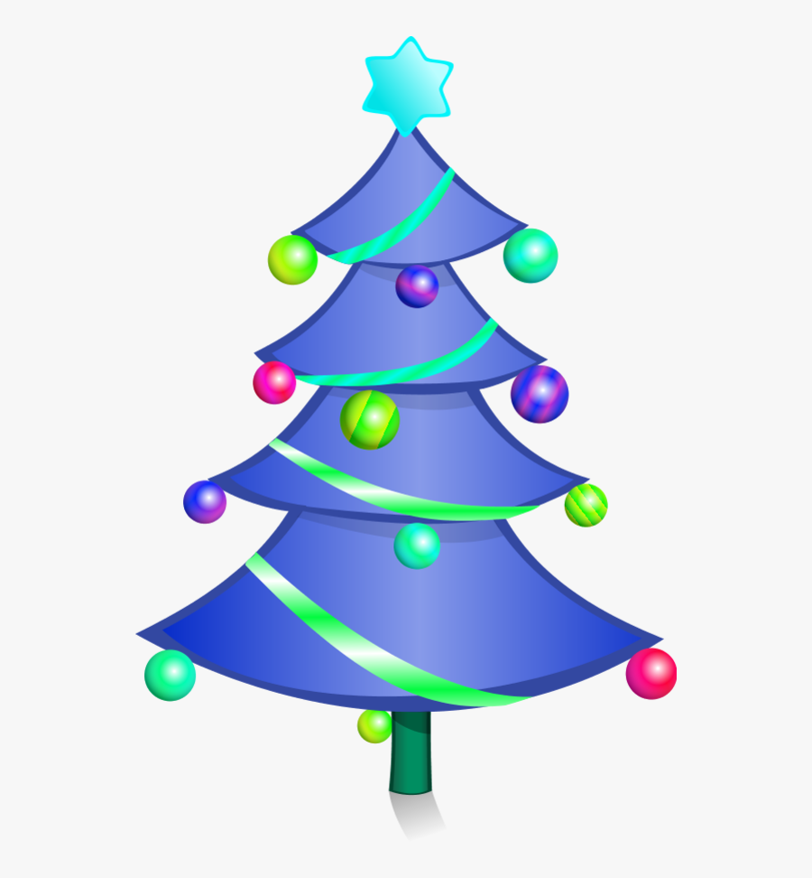 Decorated Christmas Tree Vector Clip Art Fp04ea Clipart - Clipart Simple Christmas Tree, Transparent Clipart