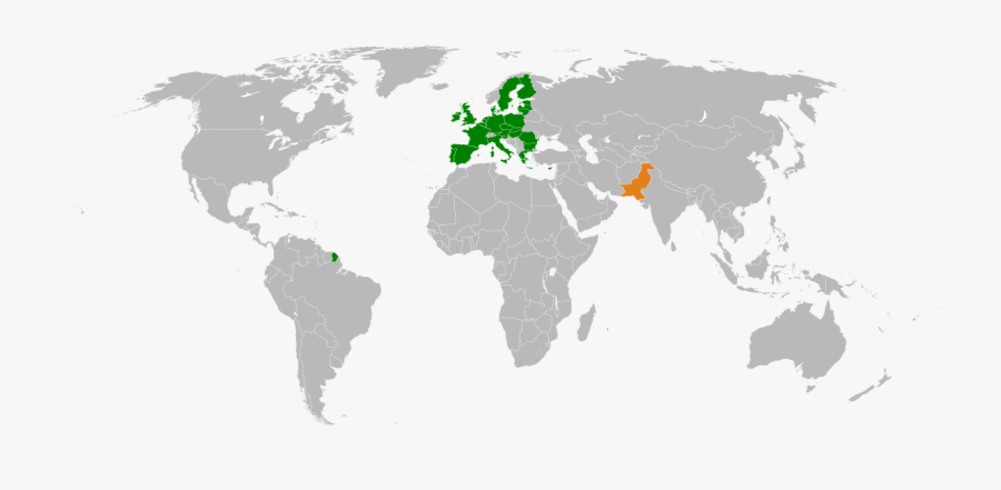 Clip Art Pakistan European Union Relations - Italy To America Map, Transparent Clipart