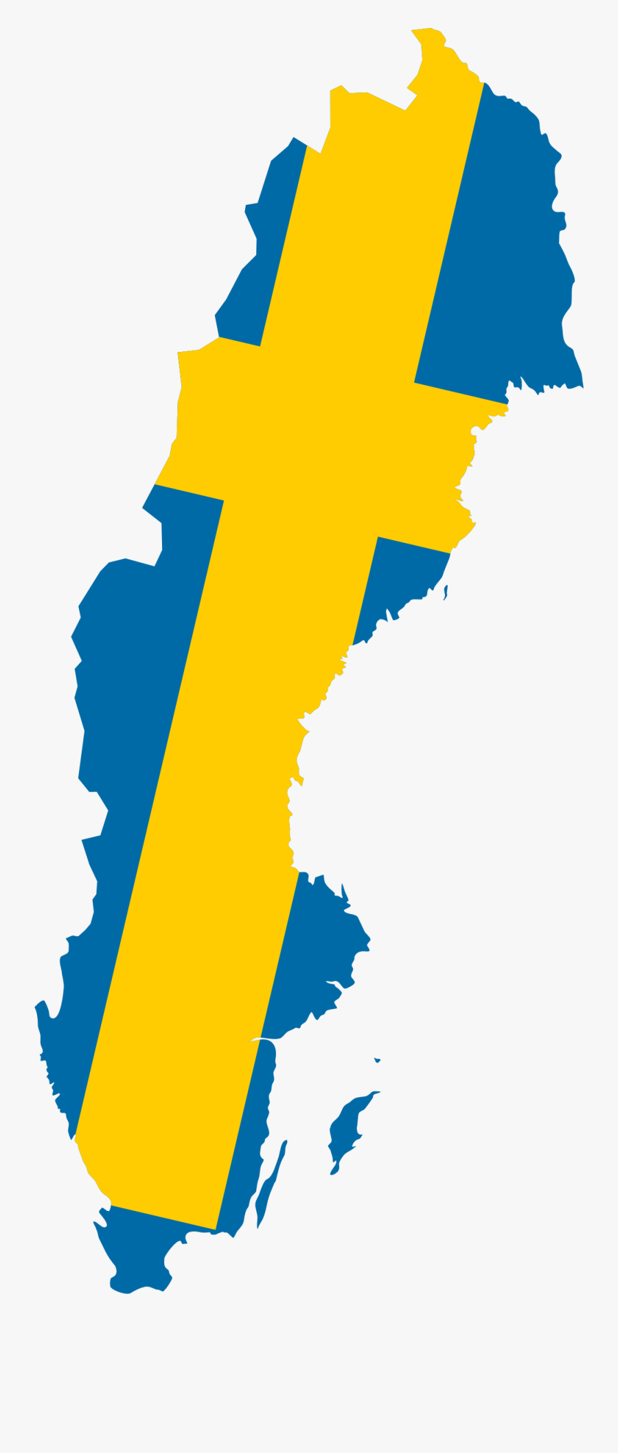 Sweden Map Flag, Transparent Clipart