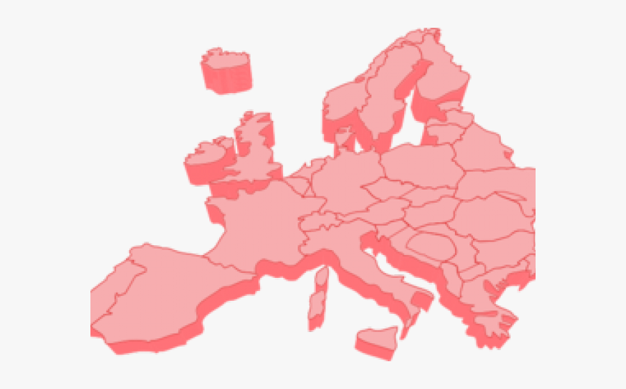 Europe Cliparts - Vector Europe Map 3d, Transparent Clipart