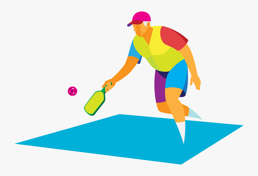 Man Playing Pickleball Clipart - Pop Art Man, Transparent Clipart