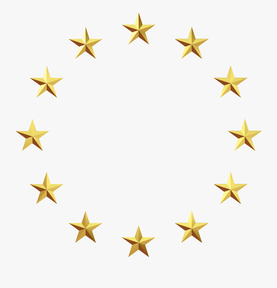 Vector Transparent Europe Vector Stylised - Golden Stars Circle Logo, Transparent Clipart