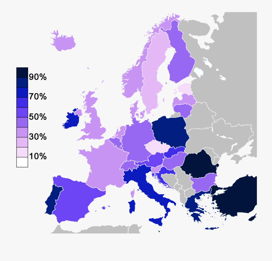 Transparent Europe Map Clipart - Citizenship By Descent Map, Transparent Clipart