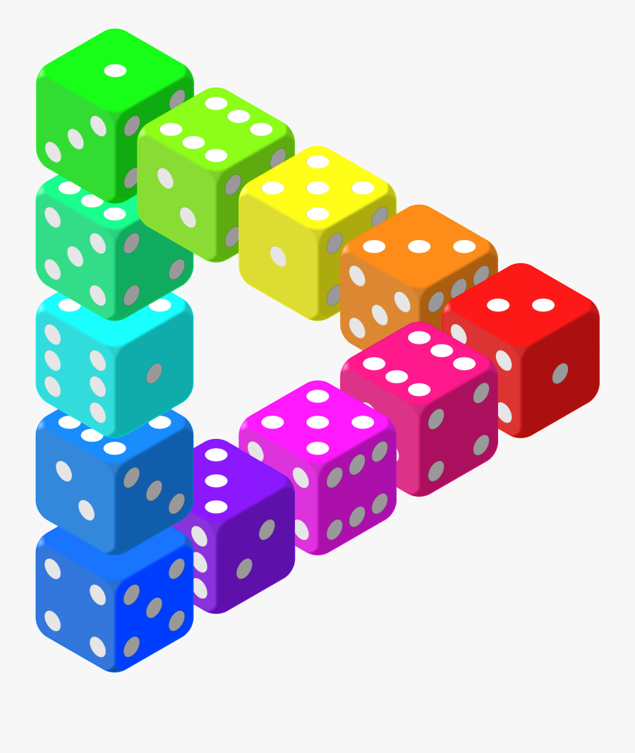 Impossible Dice Triangle, Transparent Clipart
