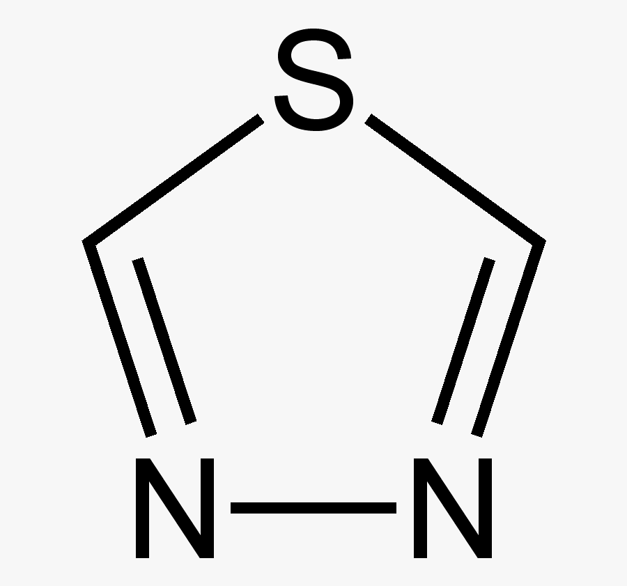 1,3,4 Thiadiazole 2d Skeletal - 1 3 4 Thiadiazole, Transparent Clipart