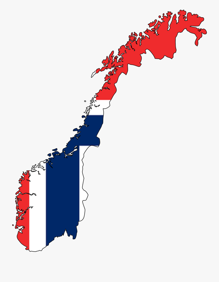Norway Flag Map Europe Country Png Image - Norway Flag And Country, Transparent Clipart