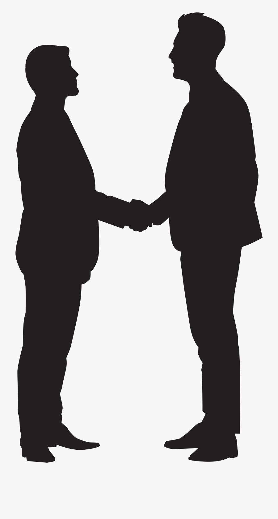 Men Shaking Hands Silhouette Png Clip Art Imageu200b - Men Shaking Hands Clipart, Transparent Clipart