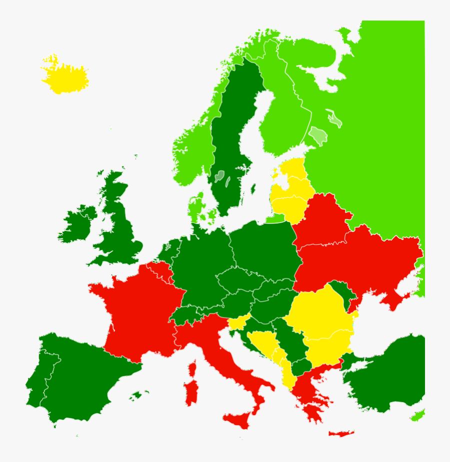 Freedom Of Panorama Rights Across Europe - Europe Map Outline Grey, Transparent Clipart