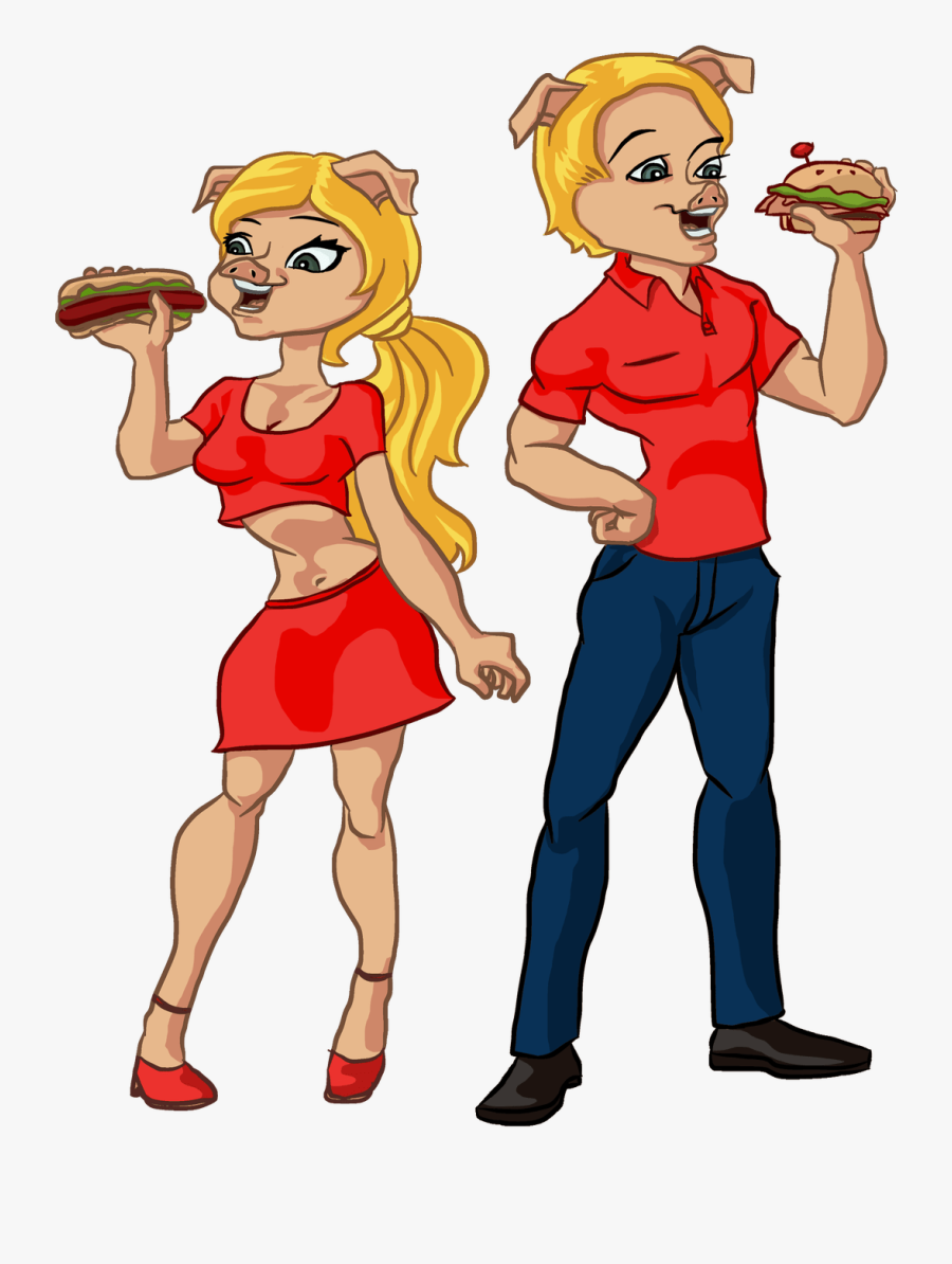 Clip Freeuse Download Weight Loss Before And After - Cartoon, Transparent Clipart