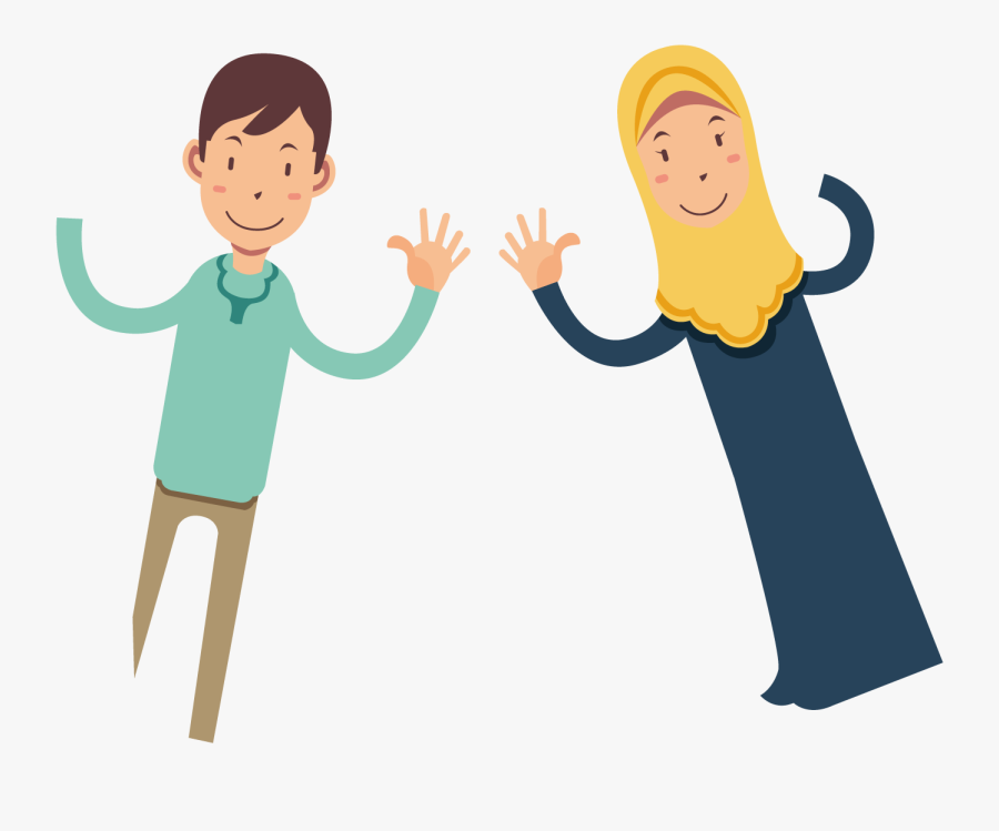 Transparent People Holding Hands Clipart - Religious Cartoon Transparent Png, Transparent Clipart