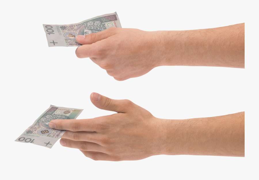 Hand Holding Money Two - Hands Holding Money Png, Transparent Clipart