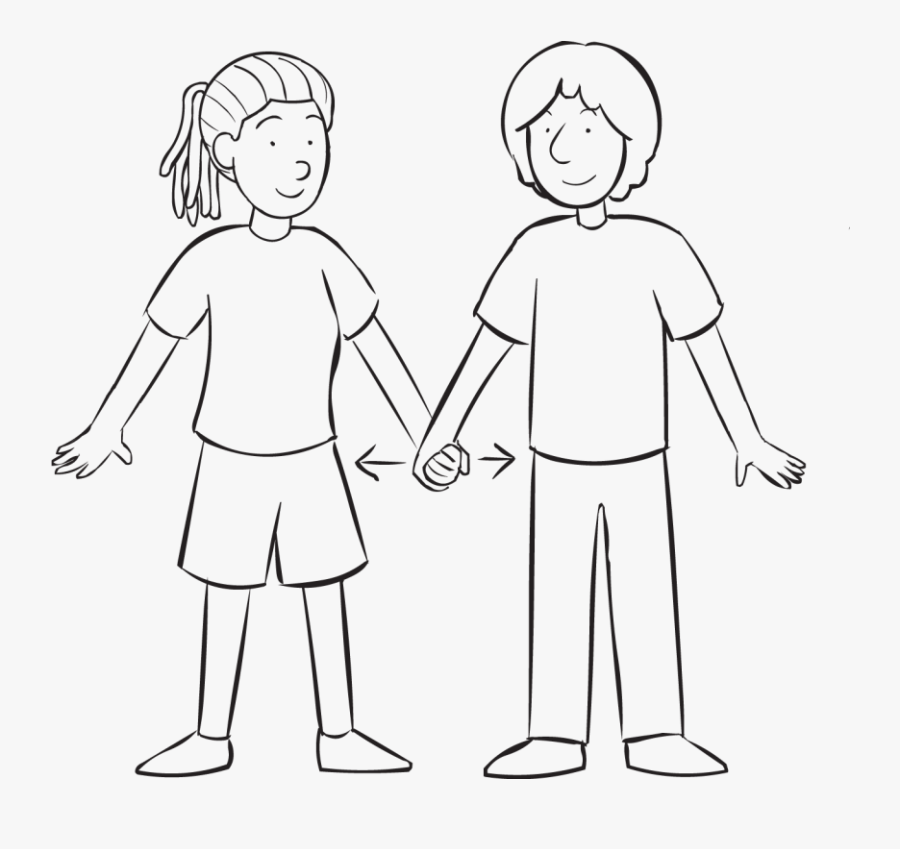 Two People Holding Hands - Line Art is a free transparent background clipar...