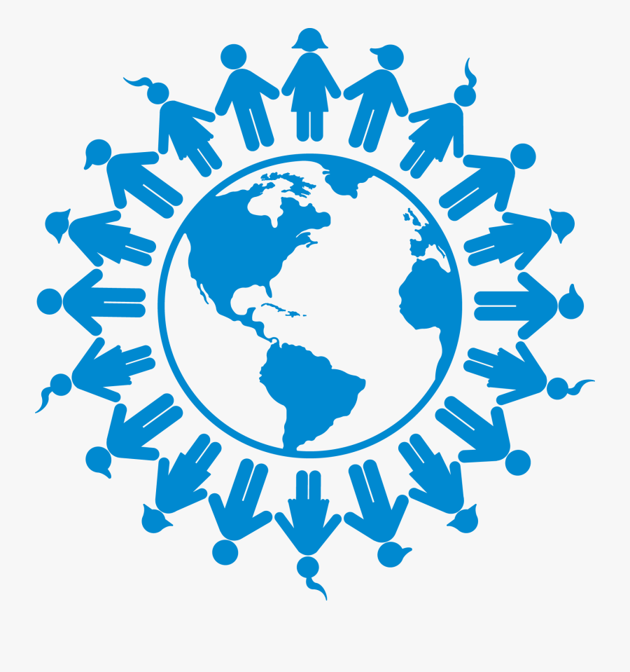 Join Us For Our First Ever Global Potluck Social At - People Holding Hands Around The Globe, Transparent Clipart