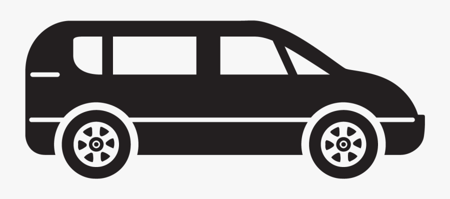 Minivan Clipart - Black Mini Van Clipart, Transparent Clipart