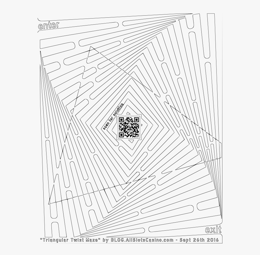 Triangular Twisted Maze Coloring Page - Coloring Book, Transparent Clipart