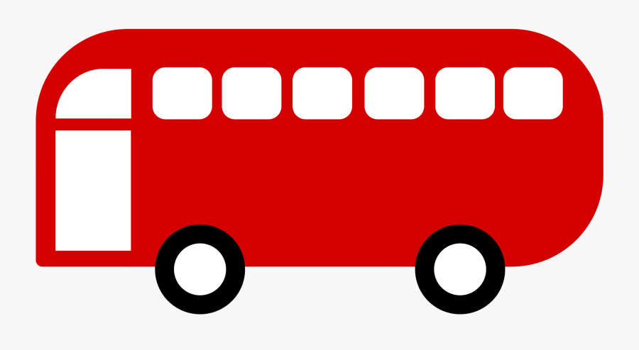 Bus Or Van - Red Bus Icon Transparent, Transparent Clipart