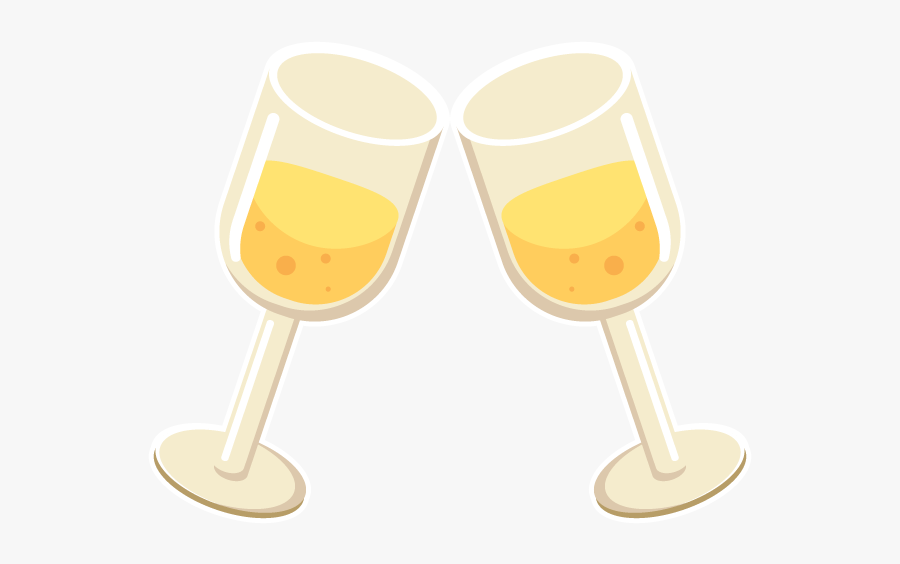 Happy New Years Celebrations - Wine Glass, Transparent Clipart