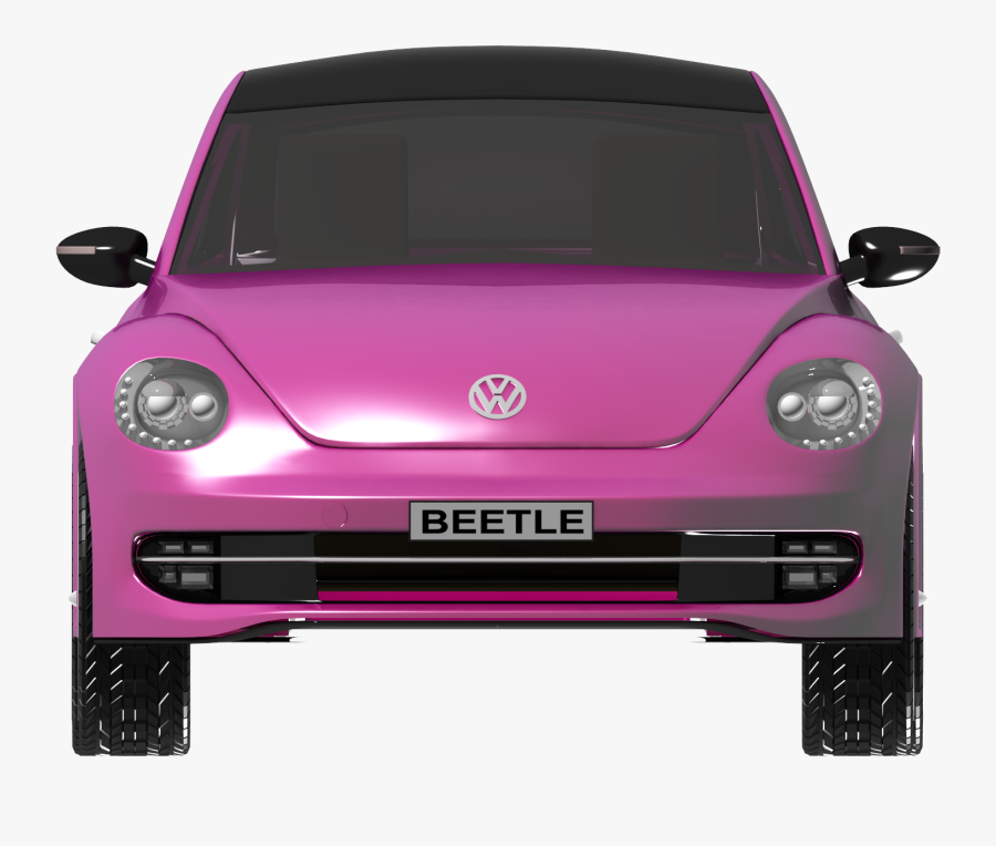 Vw Volkswagen Beetle Front View Clipart Png - Lancer 2003 Con Front Lip, Transparent Clipart