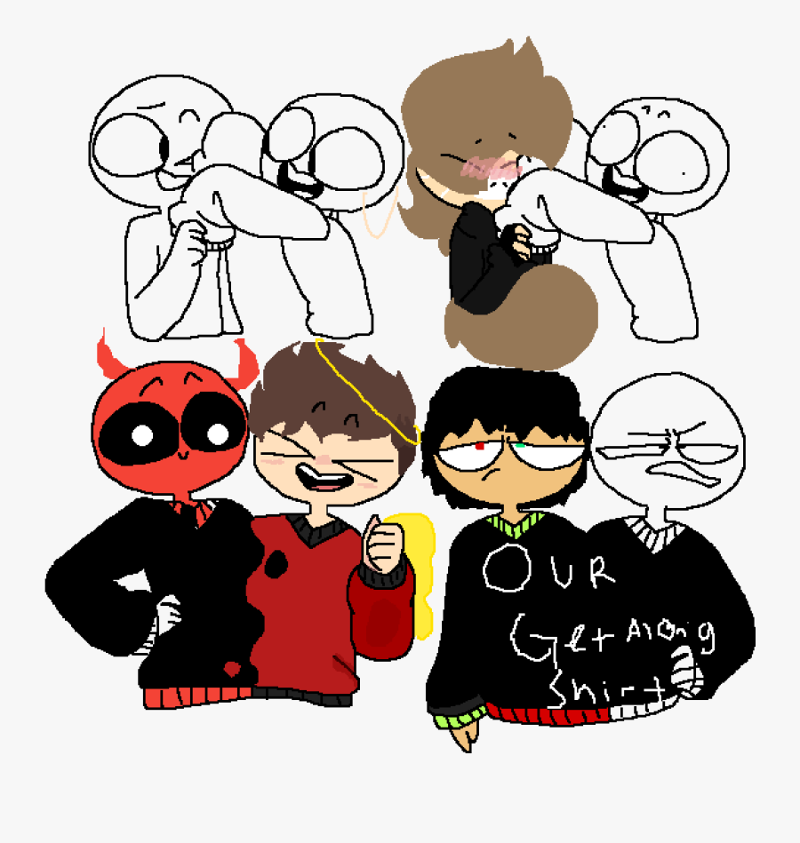 Cool Art I Did The Devil One Other People Did The Other - Cartoon, Transparent Clipart