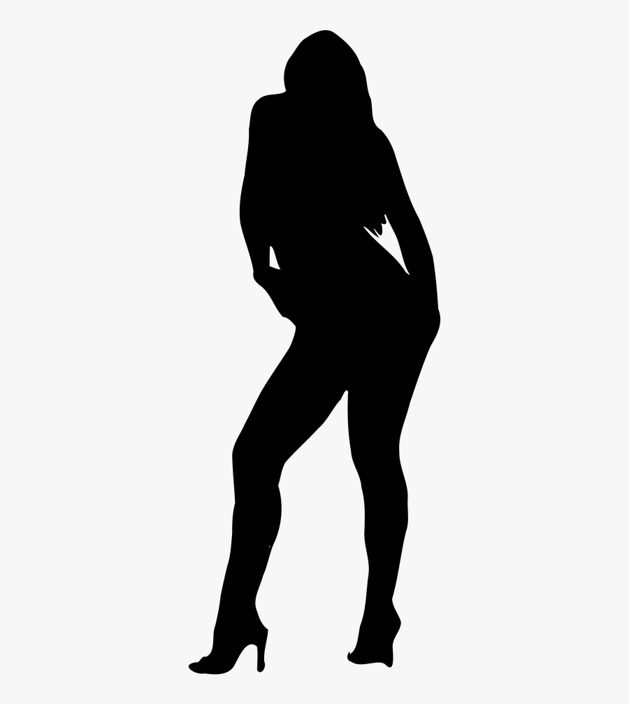 Sexy Woman Silhouette Transparent Background, Transparent Clipart