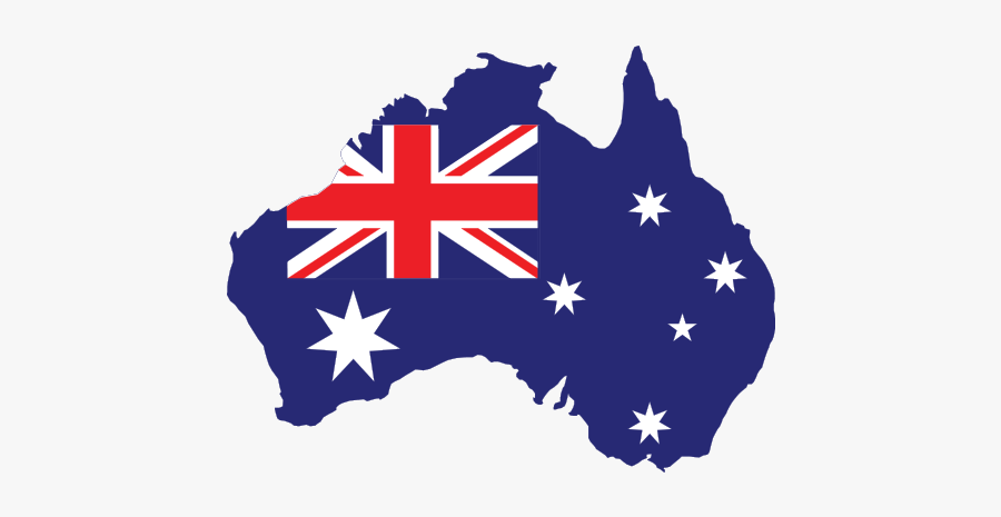 Australia Vector Map Clip Art - Black And White Australia Flag, Transparent Clipart
