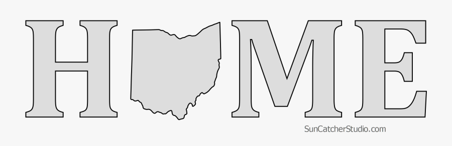 Printable Ohio State Templates - Line Art, Transparent Clipart