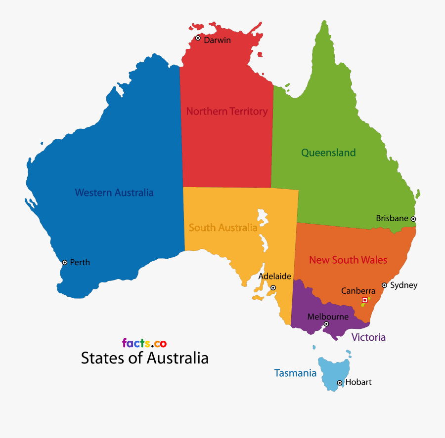 Simple Map Of Australia, Transparent Clipart