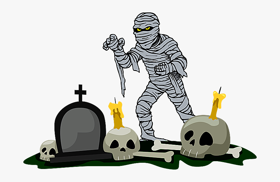 Transparent Mummy Png - Halloween Mummy Graveyard Clipart, Transparent Clipart