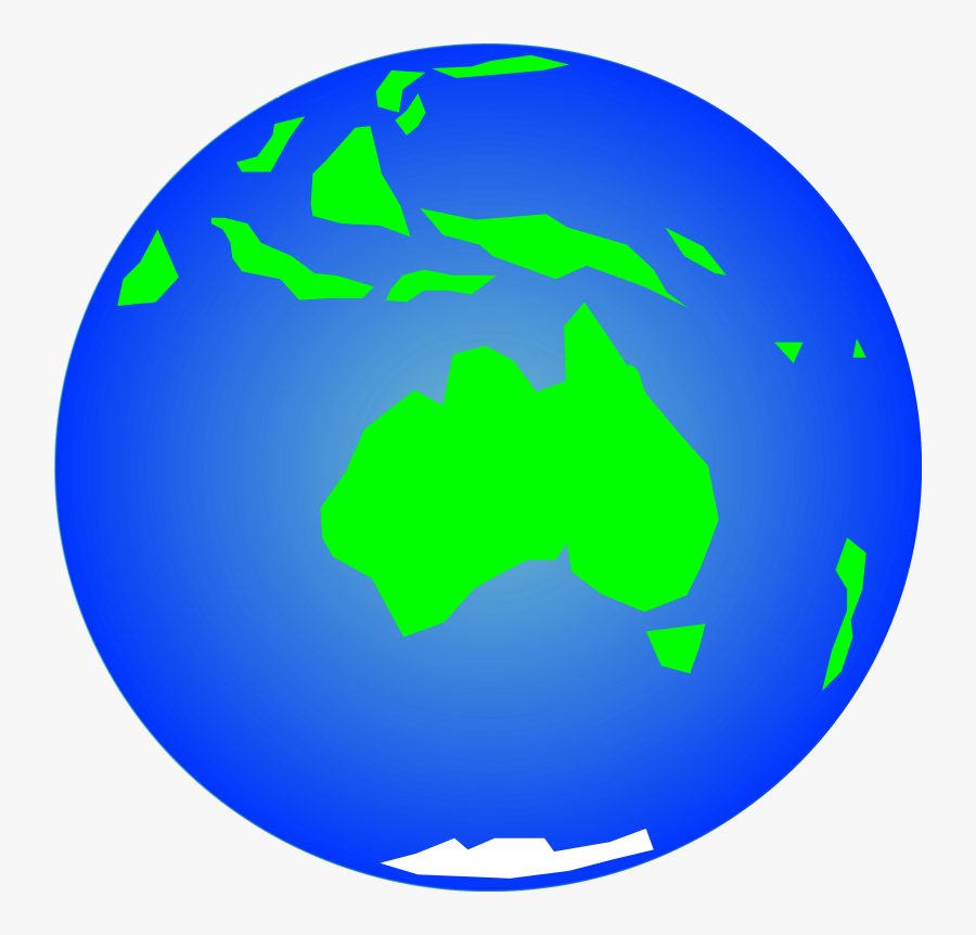 Area,globe,sky - World With Australia Clipart, Transparent Clipart