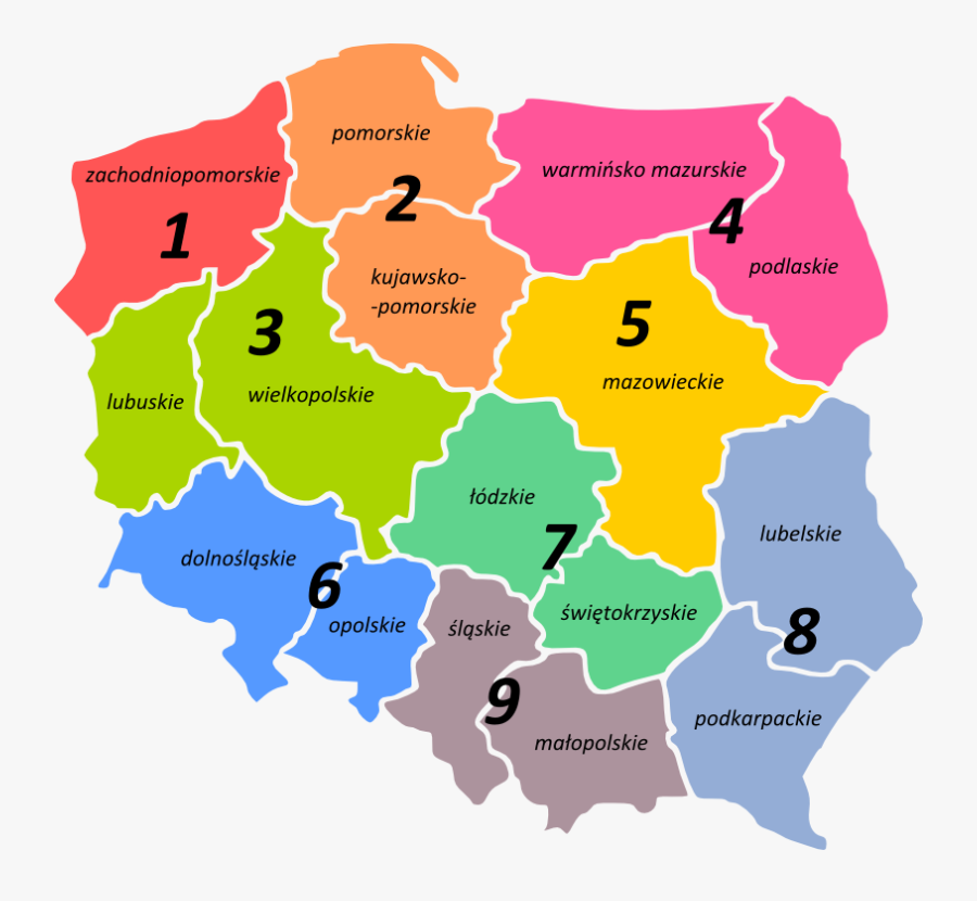 Polish Ham Radio Regions - Chełmno Na Mapie Polski, Transparent Clipart