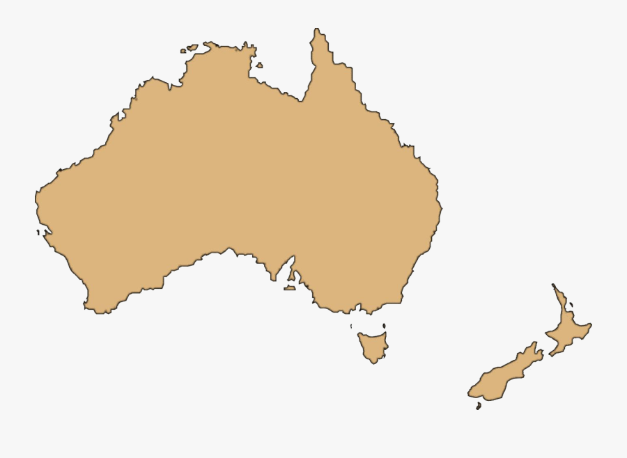 Australia Png Images Transparent Free Download - Australia And New Zealand Outline, Transparent Clipart