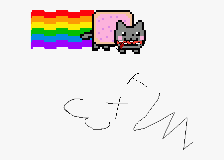Pixilart - Drawings Of Nyan Cat, Transparent Clipart