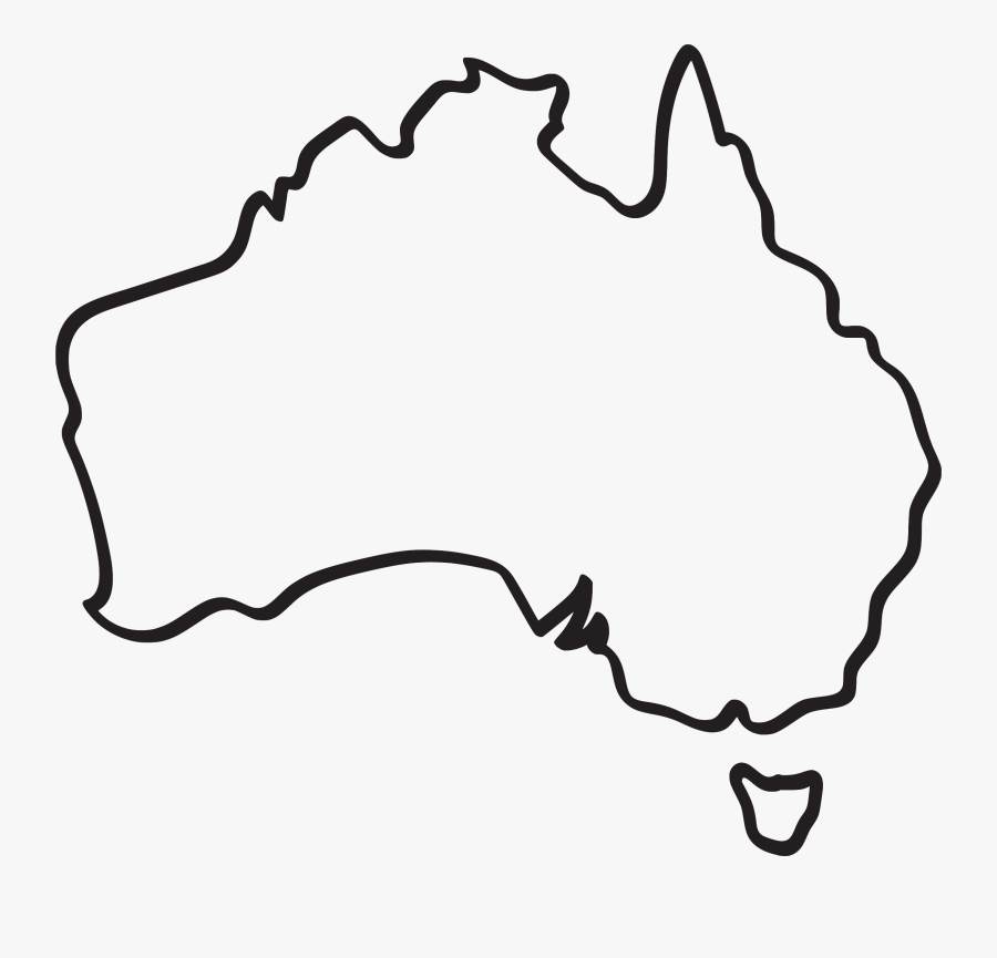 Vector Map Australia Drawing Free Download Png Hd Clipart - Outline Of Australia Transparent, Transparent Clipart
