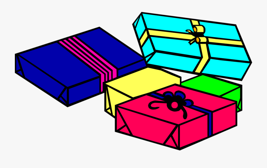 Birthday Present Transparent Background - Cartoon Presents Transparent Background, Transparent Clipart