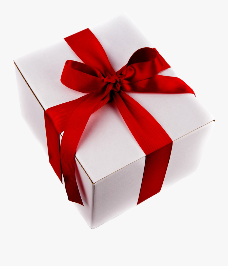 Birthday Gift White Red Ribbon And Bow - Birthday Gift Images Hd, Transparent Clipart