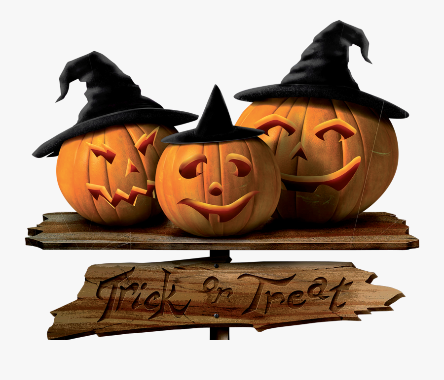Picture Halloween Sign Trick Trick Or Treating Costume - Halloween Background, Transparent Clipart