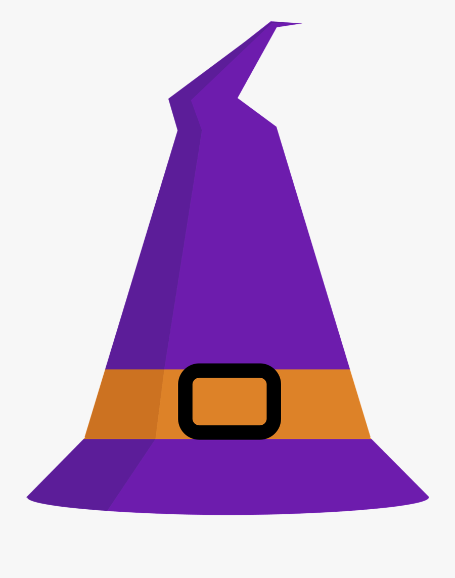 Hat, Halloween, Witch, Holiday, Black, Scary, Costume - Halloween Hat Graphic With Transparent Background, Transparent Clipart