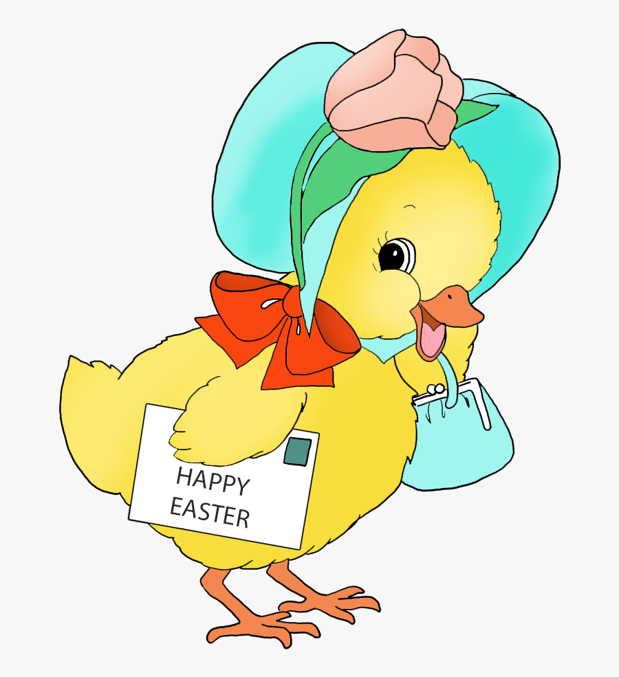 Cute Duck Clipart At Getdrawings - Chicken Happy Easter Sings Clipart, Transparent Clipart