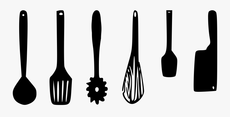 Silhouette,monochrome Photography,pitchfork - Cooking Utensils Clipart, Transparent Clipart