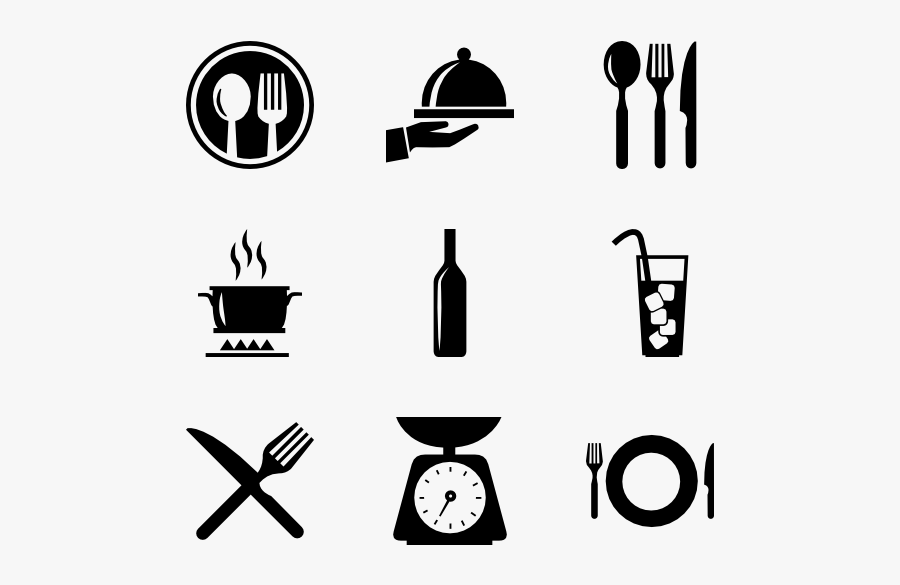 Cutlery Icons - Icon Kitchen Vector Png, Transparent Clipart