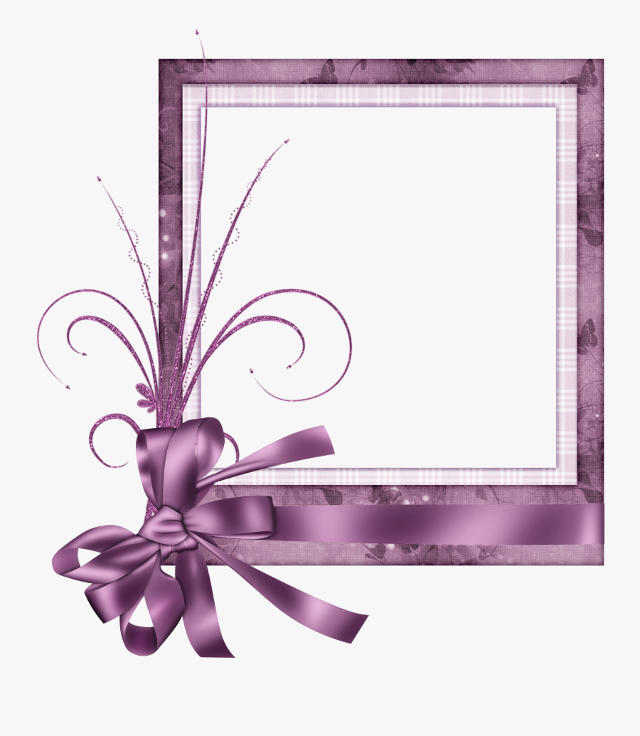 Picture Frame Png Cute - Purple Frame Transparent Background, Transparent Clipart