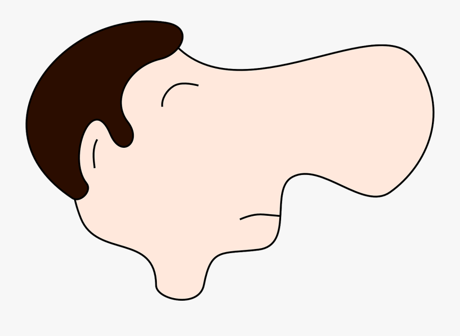 Big Nosed Man - Nose Clip Art, Transparent Clipart